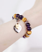 Load image into Gallery viewer, 09 Purple Amethyst &amp; Yellow Tiger Eye
